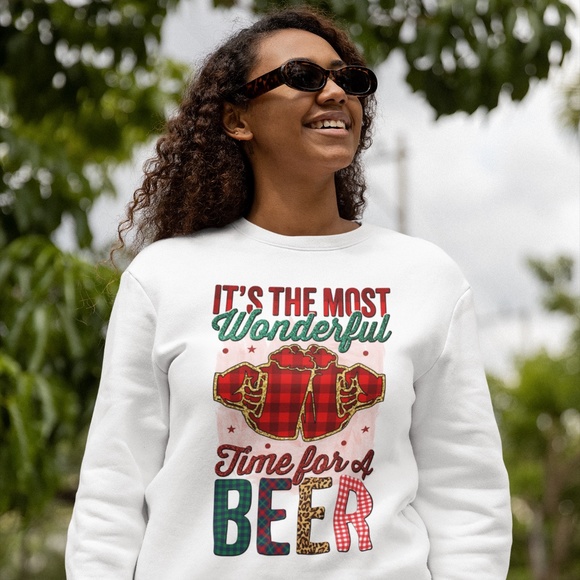 TIME FOR A BEER: UNISEX SWEATSHIRT - Picture 3 of 5